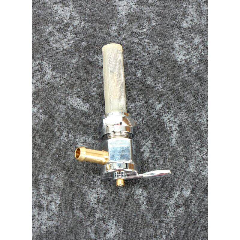 Bikers Choice Chrome Hex Petcock 22MM Right Outlet - 489641