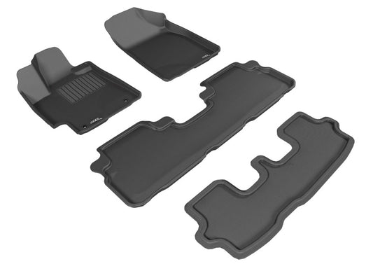 3D MAXpider KAGU 1st-3rd Row Floor Mats for 2008-2013 Highlander Gas - L1TY15001509