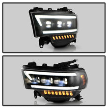 Load image into Gallery viewer, Spyder 19-22 Dodge Ram 2500/3500 (Halogen Model Only) Proj. Headlights (PRO-YD-DR19HDHALAP-SEQ-BK)