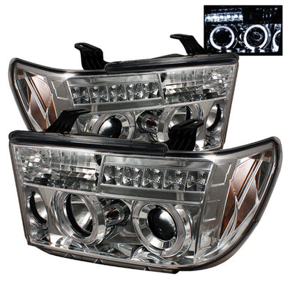 Spyder Toyota Tundra 07-13 Projector Headlights LED Halo LED Chrm PRO-YD-TTU07-HL-C SPYDER