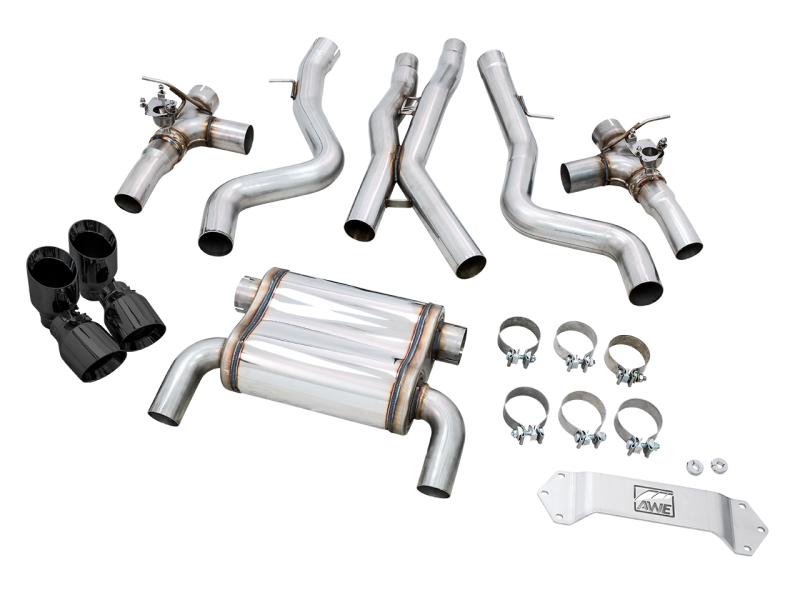 AWE Tuning BMW F8X M3/M4 Track Edition Catback Exhaust - Diamond Black Tips AWE Tuning