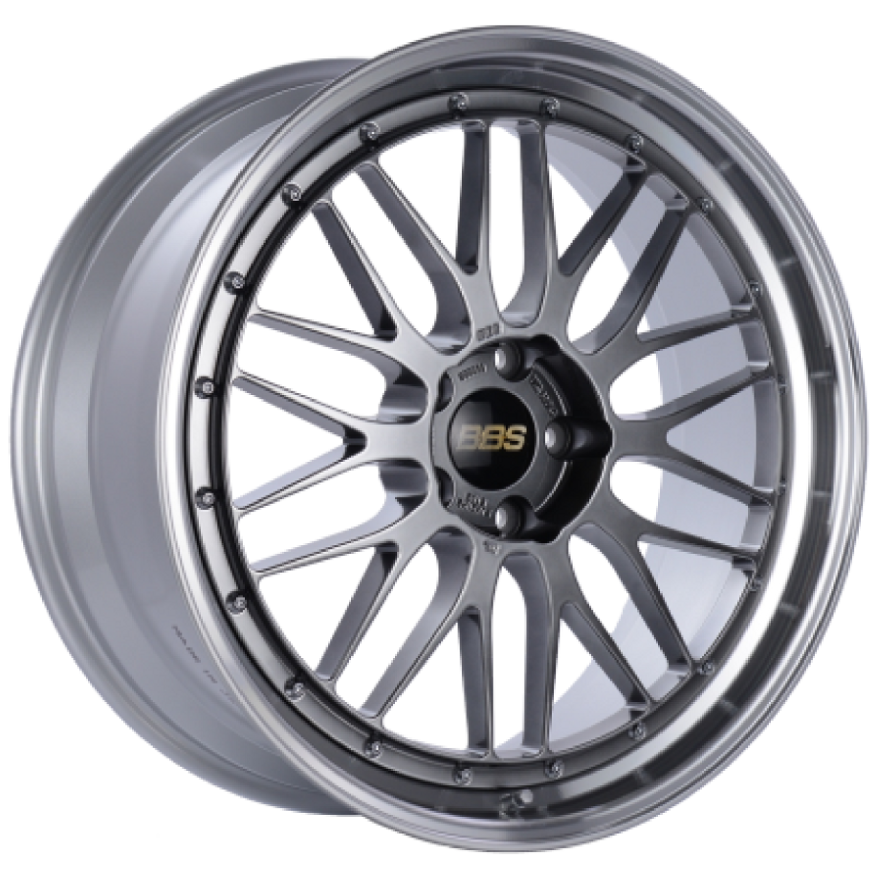 BBS LM 18x10 5x114.3 ET25 PFS Gold Center Diamond-Cut Rim Wheel PFS/Clip Req LM195GPK