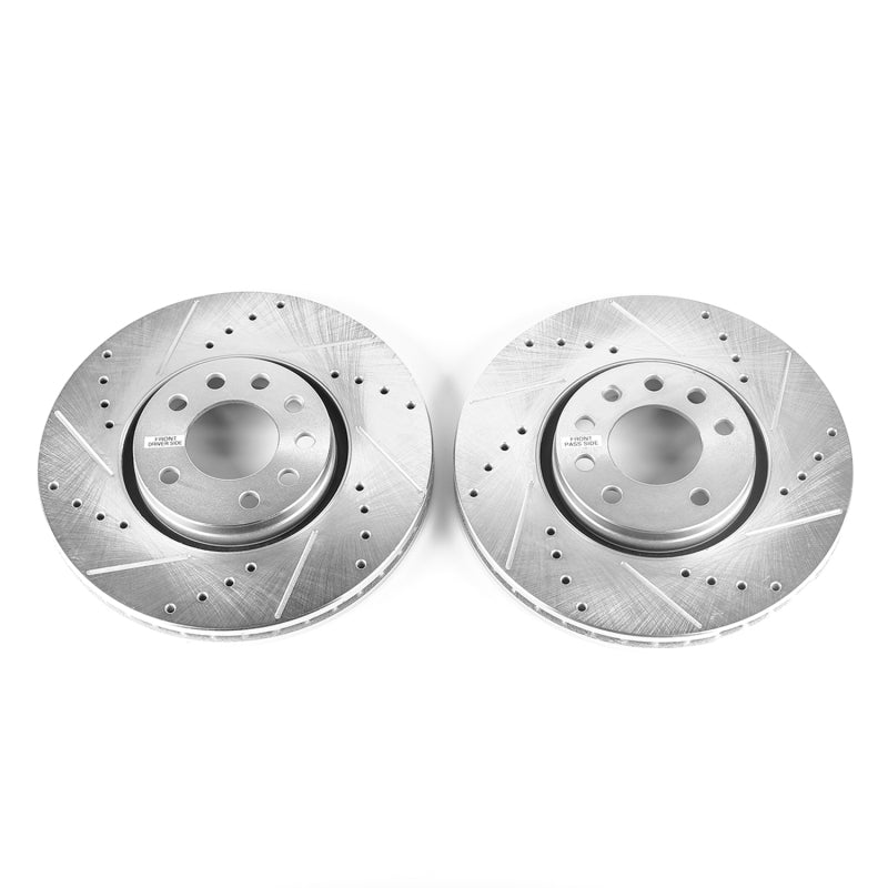 Power Stop 03-11 Saab 9-3 Front Evolution Drilled & Slotted Rotors - Pair PowerStop
