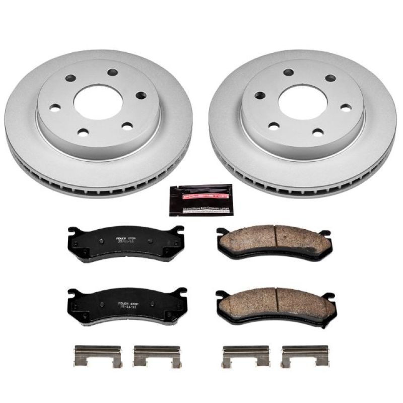Power Stop 02-06 Cadillac Escalade Front Z17 Evolution Geomet Coated Brake Kit PowerStop