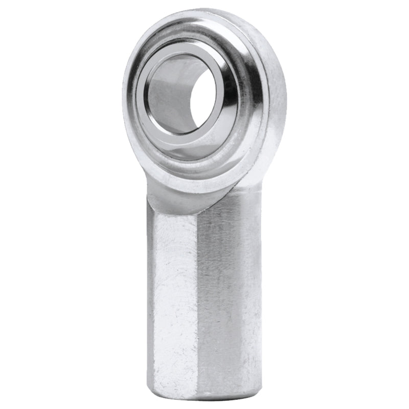 QA1 G Series 2-Pc Rod End - Female/Left Hand - .4375in Bore x 7/16-20 - Stainless Steel w/PTFE