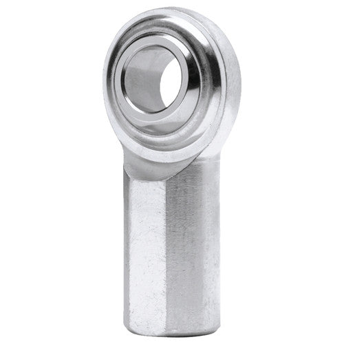 QA1 C Series 2-Pc Rod End - Female/Left Hand - .5in Bore x 1/2-20 w/Stud - Carbon Steel w/PTFE