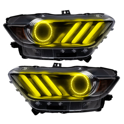 Oracle 15-17 Ford Mustang V6/GT/Shelby DRL Upgrade w/ Halo Kit - ColorSHIFT w/ BC1 Controller ORACLE Lighting