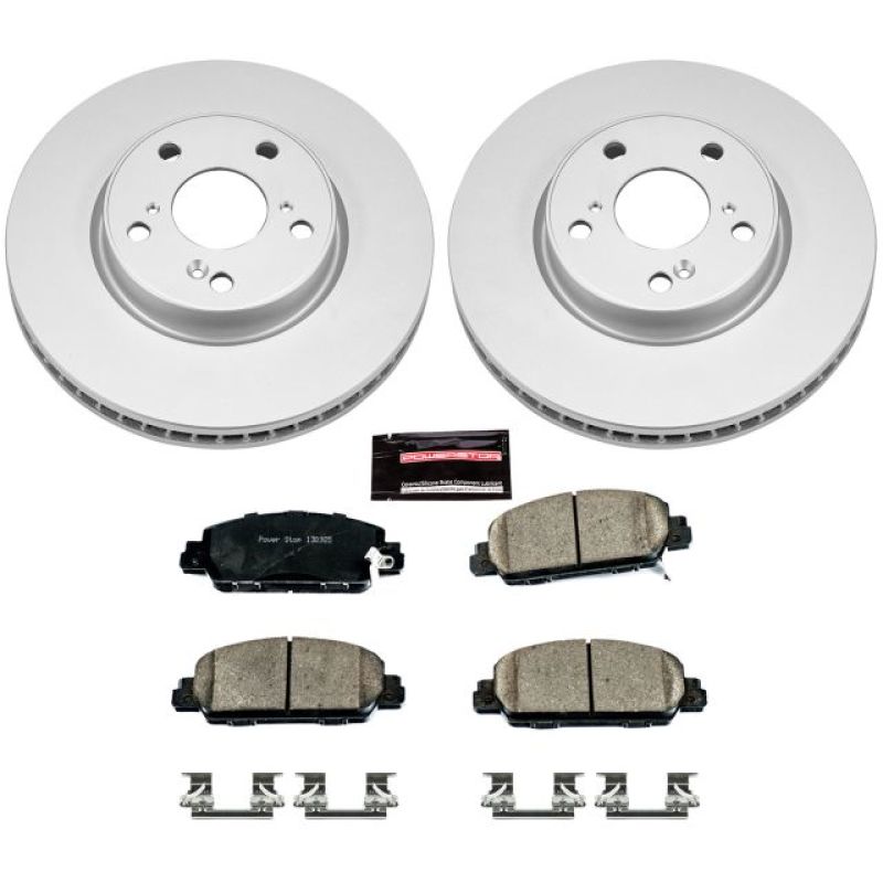 Power Stop 13-17 Honda Accord Front Z17 Evolution Geomet Coated Brake Kit PowerStop