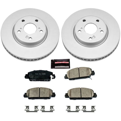 Power Stop 13-17 Honda Accord Front Z17 Evolution Geomet Coated Brake Kit PowerStop