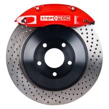 Load image into Gallery viewer, StopTech 05-10 Ford Mustang ST-40 355x32mm Red Caliper Drilled Rotors Front Big Brake Kit