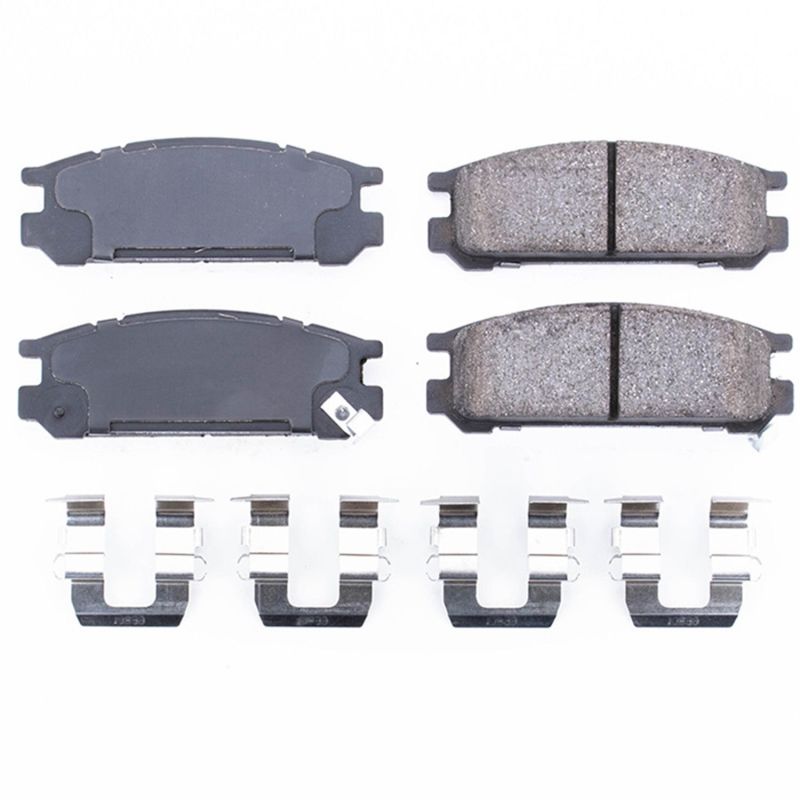 Power Stop 93-96 Subaru Impreza Rear Z17 Evolution Ceramic Brake Pads w/Hardware PowerStop