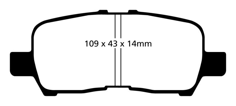 EBC YellowStuff Rear Brake Pads - DP41684R EBC