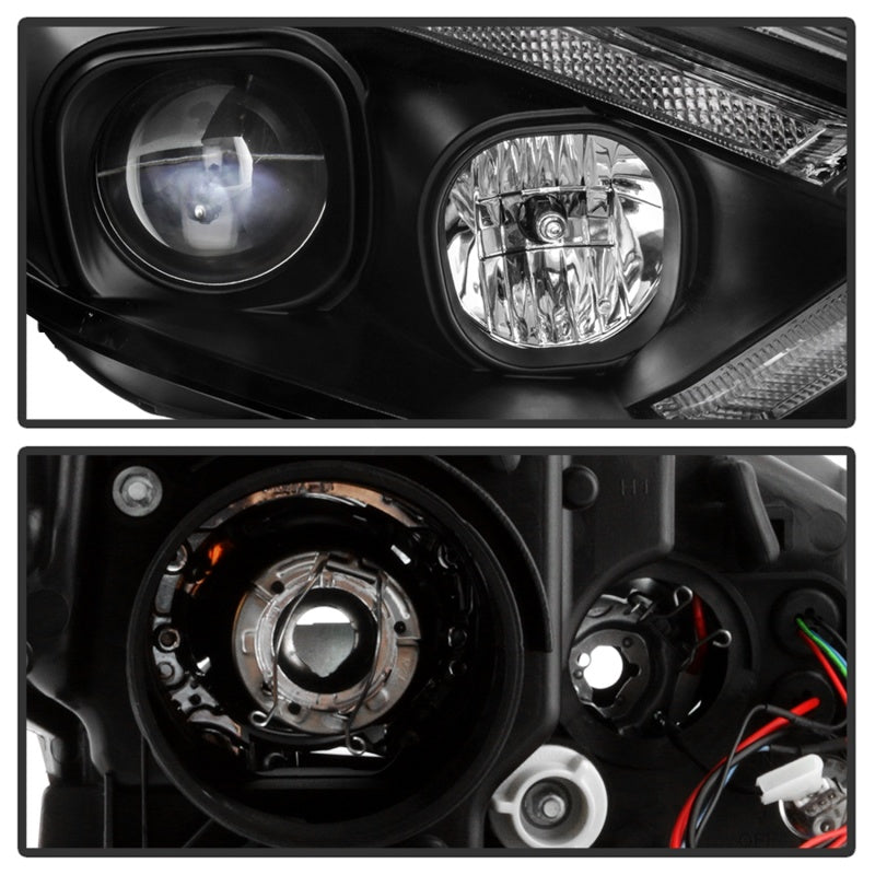 Spyder 15-18 Ford Focus Projector Headlights - Seq Turn Light Bar - Black PRO-YD-FF15-LBSEQ-BK SPYDER