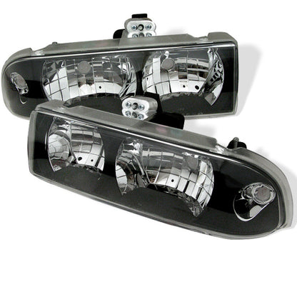 Spyder Chevy S10 98-04/Chevy Blazer 98-05 Crystal Headlights Black HD-YD-CS1098-BK SPYDER