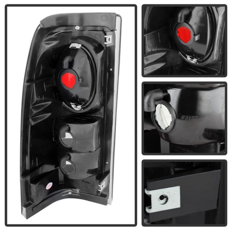 Spyder Chevy Silverado 1500 99-02 (Not Fit Stepside) Euro Style Tail Lights Blk Smke ALT-YD-CS99-BSM SPYDER