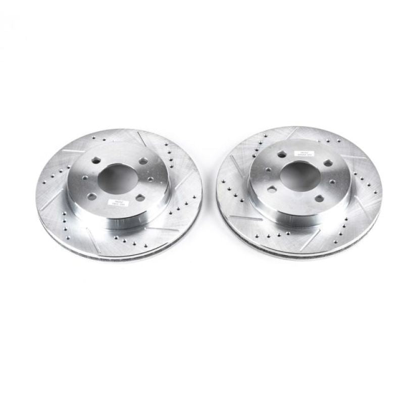 Power Stop 91-92 Saturn SC Front Evolution Drilled & Slotted Rotors - Pair