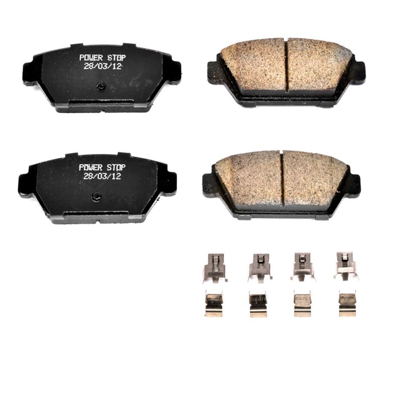 Power Stop 90-94 Eagle Talon Rear Z17 Evolution Ceramic Brake Pads w/Hardware PowerStop