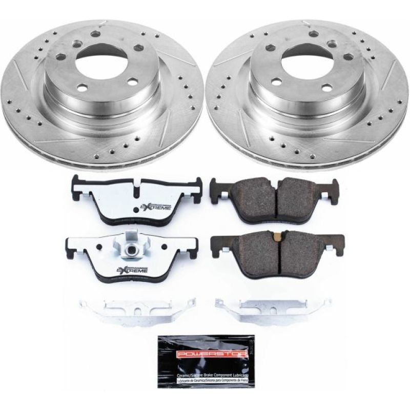 Power Stop 14-16 BMW 228i Rear Z26 Street Warrior Brake Kit PowerStop