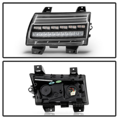 Spyder Jeep Wrangler 2018-2019 ( LED Model Only) LED Front Bumper Lights - Sequential Signal - Black SPYDER