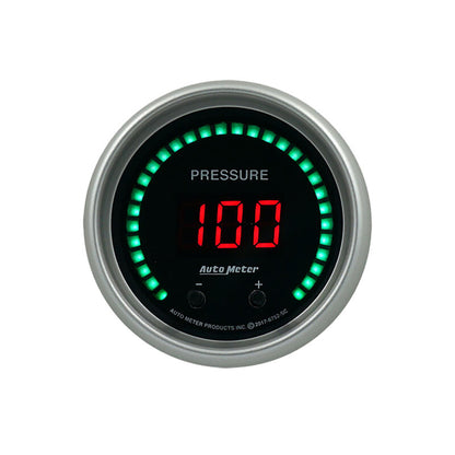 Autometer 52.4mm Black Switchable 0-1600 PSI/0-110 BAR Fluid Pressure Sport-Comp Elite Digital Gauge 6752-SC