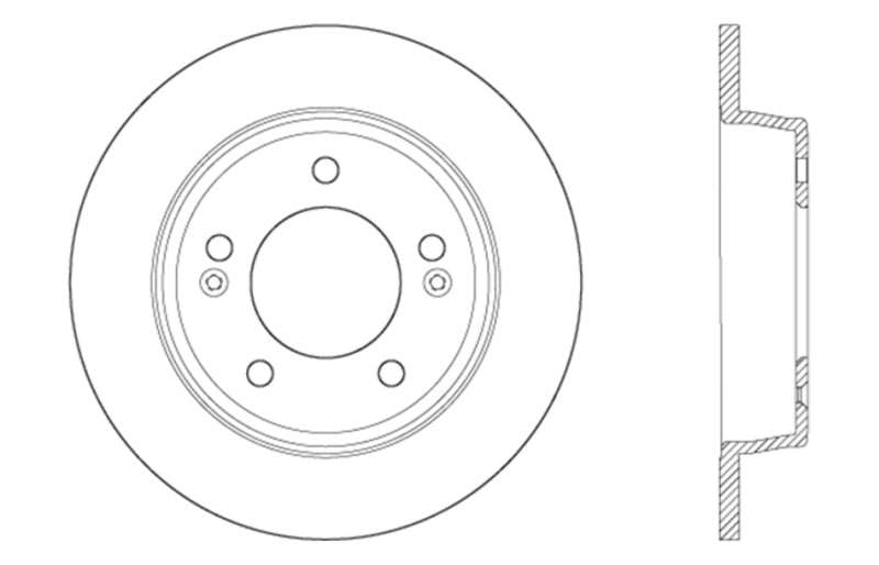 StopTech 15-17 Hyundai Elantra Drilled Rear Left Rotor