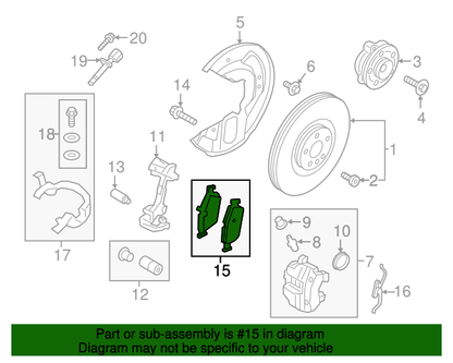 Genuine OEM Volvo Brake Pad Kit (Front) - (32373125) X1