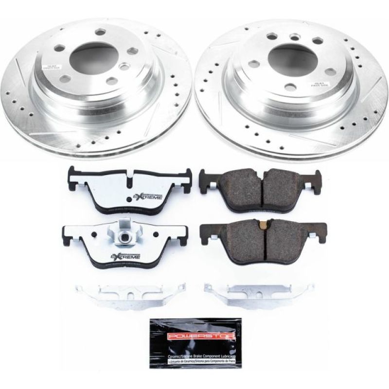 Power Stop 13-18 BMW 320i xDrive Rear Z26 Street Warrior Brake Kit PowerStop