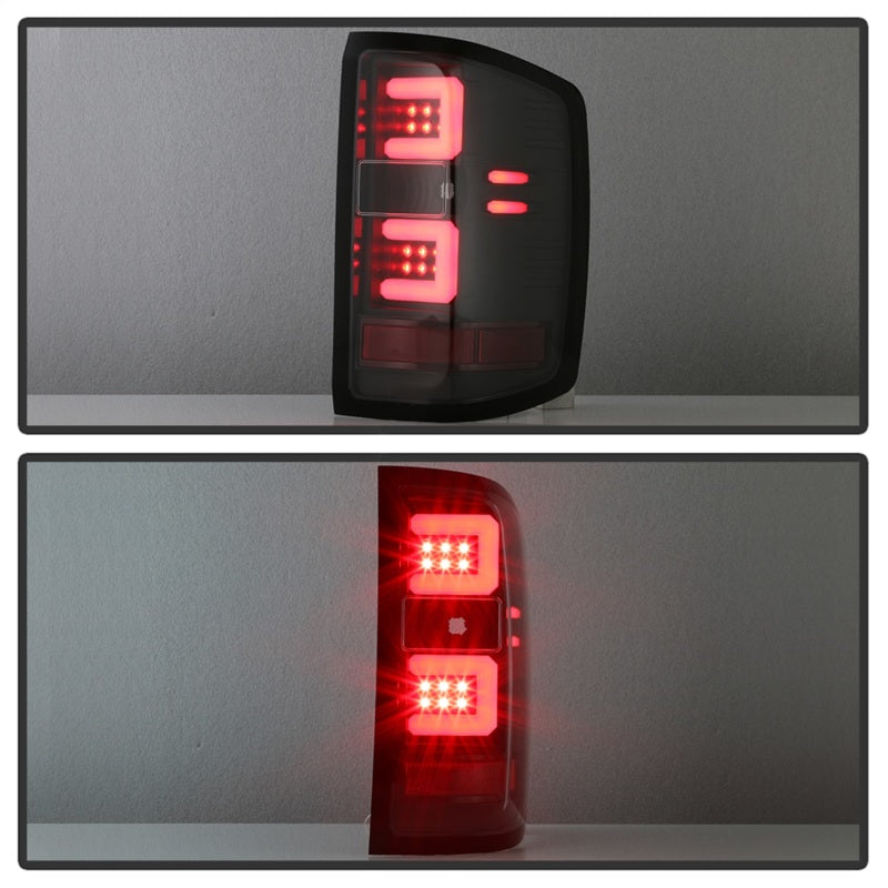 Spyder Chevy 1500 14-16 Light Bar LED Tail Lights All Blk ALT-YD-CS14-LBLED-BKV2 SPYDER