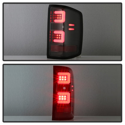 Spyder 16-18 Chevy Silverado Light Bar LED Tail Lights - All Black ALT-YD-CS16-LED-B SPYDER