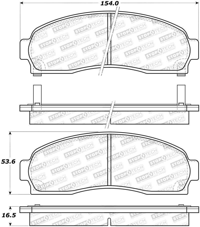 StopTech Premium Ceramic Brake Pads - 308.08330