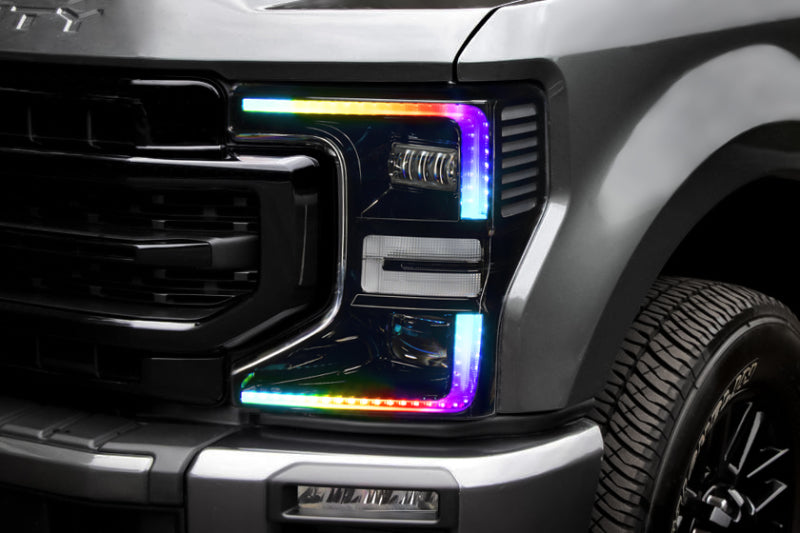 Oracle 20-22 Ford F-250/350 Super Duty Dynamic ColorSHIFT Headlight DRL Upgrade Kit w/Switchback