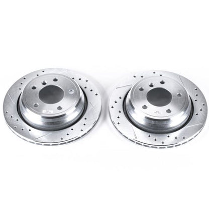 Power Stop 01-03 BMW 525i Rear Evolution Drilled & Slotted Rotors - Pair PowerStop