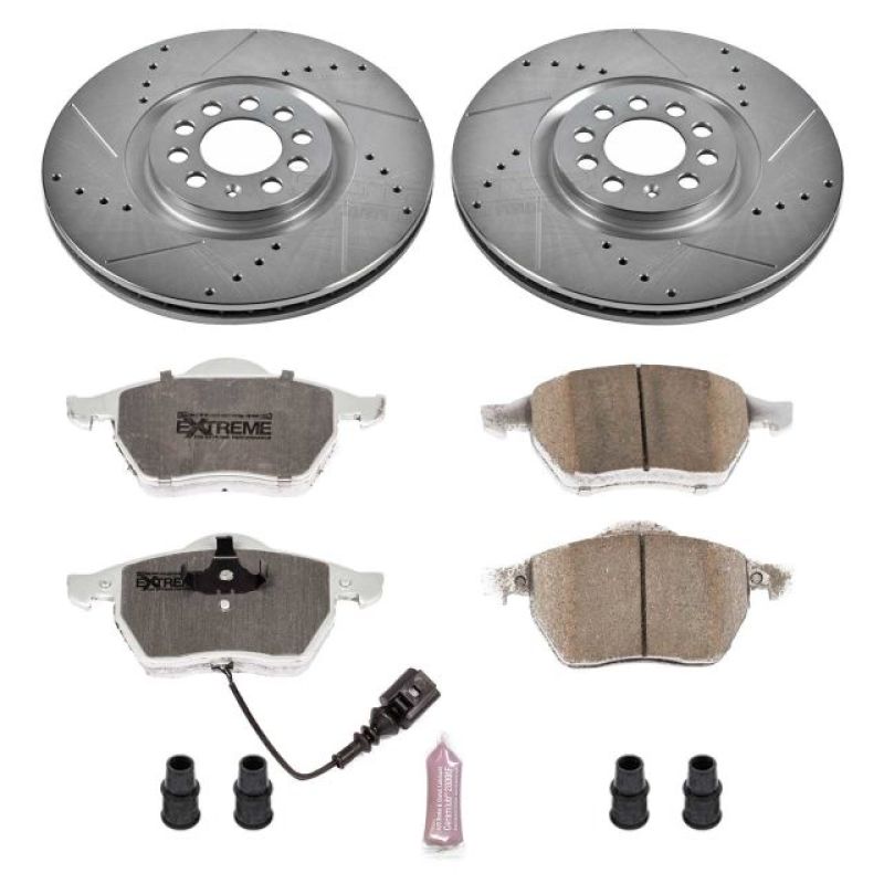 Power Stop 99-06 Audi TT Front Z26 Street Warrior Brake Kit PowerStop