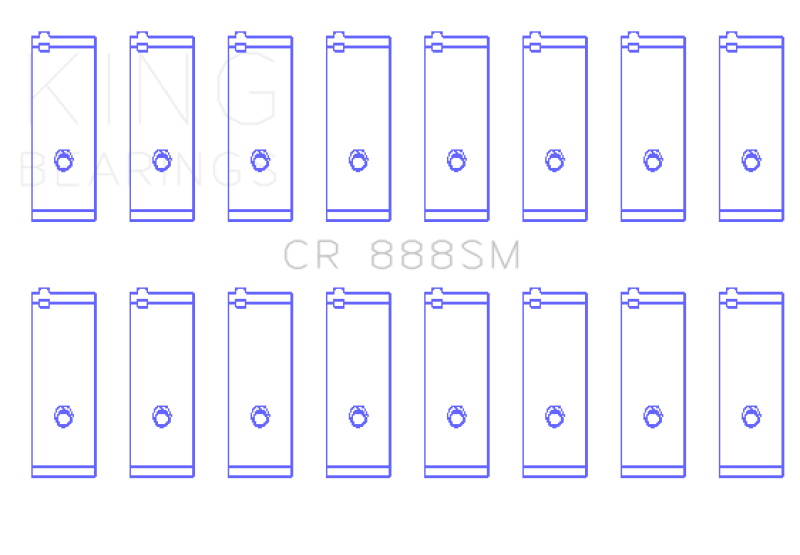 King Engine Bearings Toyota 1Uz-Fe/2Uz-Fe/3Uz-Fe (Size +0.50mm) Connecting Rod Bearing Set