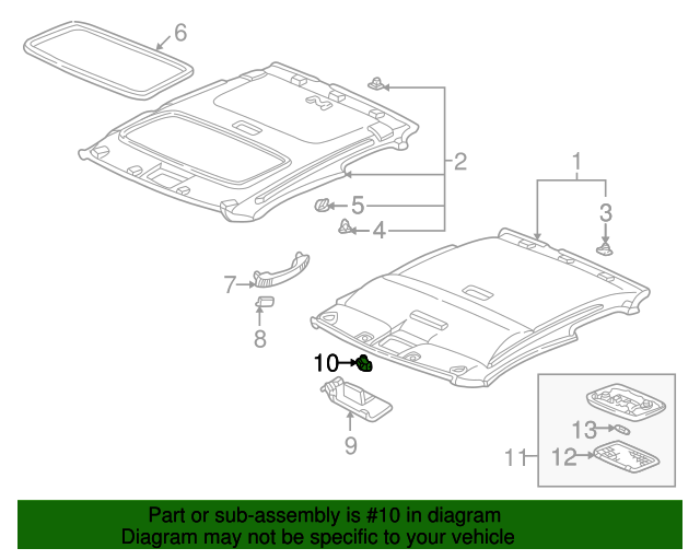 OEM Honda/Accord Element Clear Gray Sun visor Clip Holder (88217-S01-A01ZA) X1