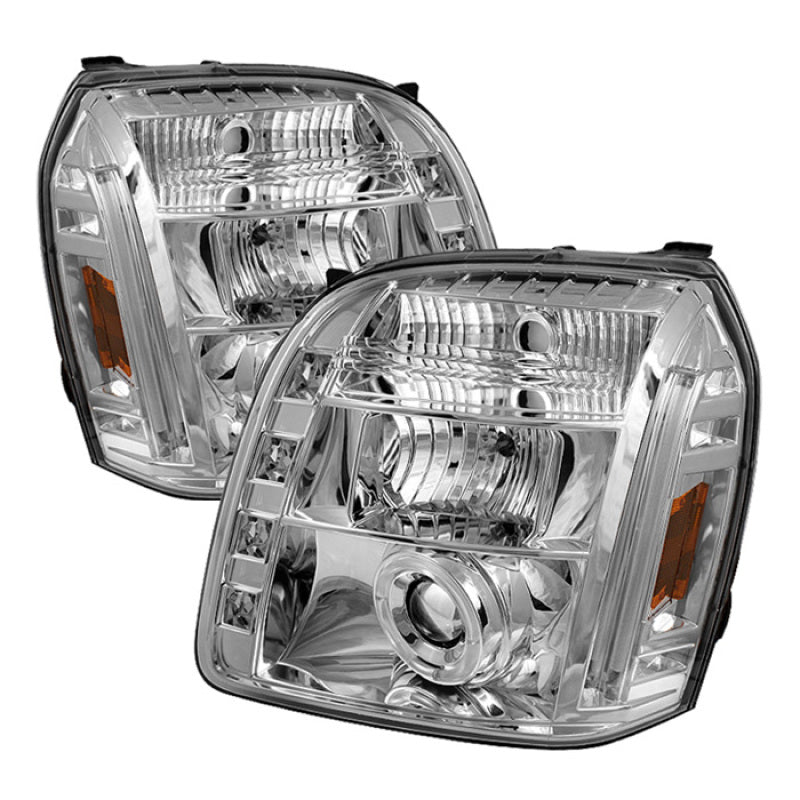 Spyder GMC Yukon 07-14/GMC Yukon XL 07-14 Projector Headlights LED Halo LED Chrome PRO-YD-GY07-HL-C SPYDER