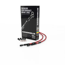 Load image into Gallery viewer, Goodridge 13-16 Yamaha MT-09 Red Rear SS Brake Lines w/Black Fittings