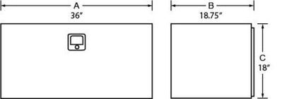 Tradesman Aluminum Underbody Truck Tool Box (36in.) - Brite Tradesman