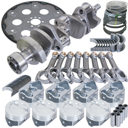 Eagle Chevy 350 1Pc 3.750in Crank 5.700in I-Beam Rod 4.040in Pistons Eagle 168 Tooth FP Bal Assembly