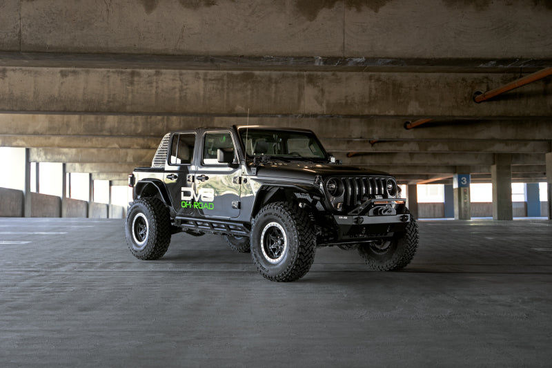 DV8 Offroad 07-23 Jeep Wrangler/Gladiator JT/JK/JL FS-25 Stubby Front Bumper w/Plated Bull Bar DV8 Offroad