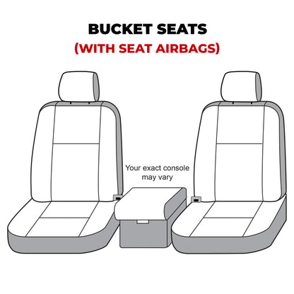 Covercraft 19-20 Ford F150 Polycotton SeatSaver Custom Front Row Seat Covers - Misty Grey