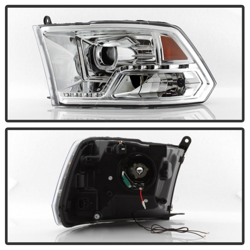 xTune Dodge Ram 2009-2014 Halo LED Projector Headlights - Chrome PRO-JH-DR09-CFB-C SPYDER