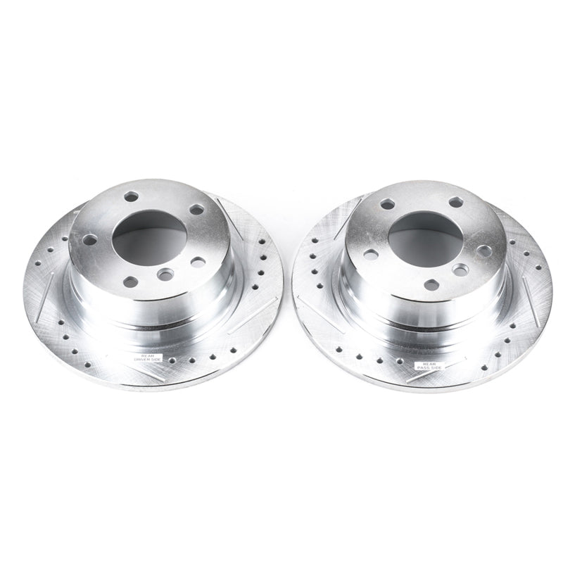 Power Stop 95-99 BMW 318ti Rear Evolution Drilled & Slotted Rotors - Pair PowerStop