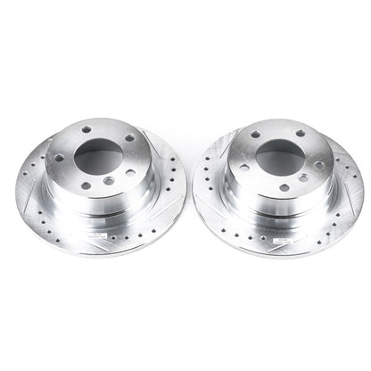 Power Stop 95-99 BMW 318ti Rear Evolution Drilled & Slotted Rotors - Pair PowerStop