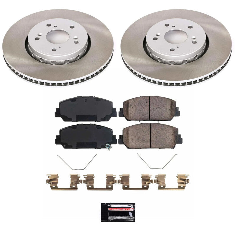 Power Stop 13-18 Acura RDX Front Semi-Coated Rotor Kit PowerStop