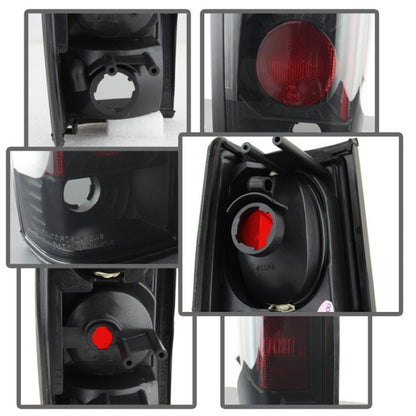 Spyder Nissan Hardbody 86-97 Euro Style Tail Lights Black Smoke ALT-YD-NH86-BSM SPYDER
