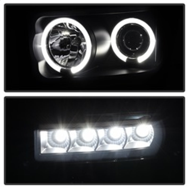 Spyder Ford F250/350 08-10 Projector Headlights LED Halo LED Blk Smke PRO-YD-FS08-HL-BSM SPYDER