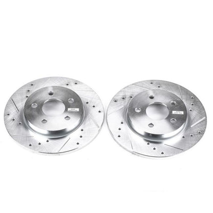 Power Stop 02-08 Jaguar X-Type Rear Evolution Drilled & Slotted Rotors - Pair PowerStop