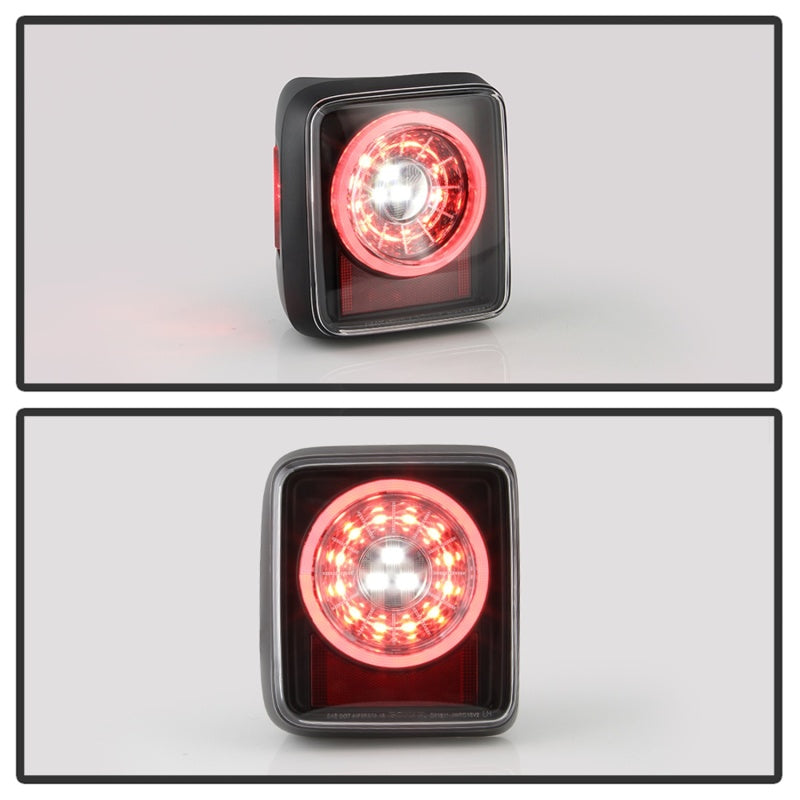 Spyder 19-20 Jeep Wrangler - Full LED Tail Lights - Seq Turn Signal - Black ALT-YD-JW19-SEQ-BK SPYDER