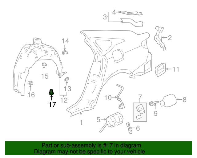 Genuine OEM Honda Clip Bumper (91505-TM8-003) X1